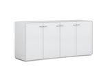 72" White Buffet Table with Four Doors - Homeroots - Flyclothing LLC