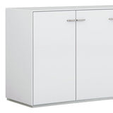 72" White Buffet Table with Four Doors - Homeroots - Flyclothing LLC