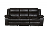 86" Brown Faux Leather Sofa With Black Legs - Homeroots - Flyclothing LLC