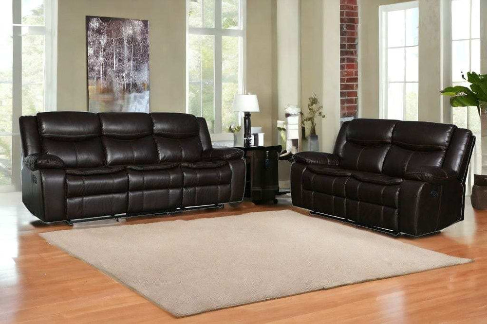 Two Piece Indoor Brown Microsuede Five Person Seating Set - Homeroots - Flyclothing LLC