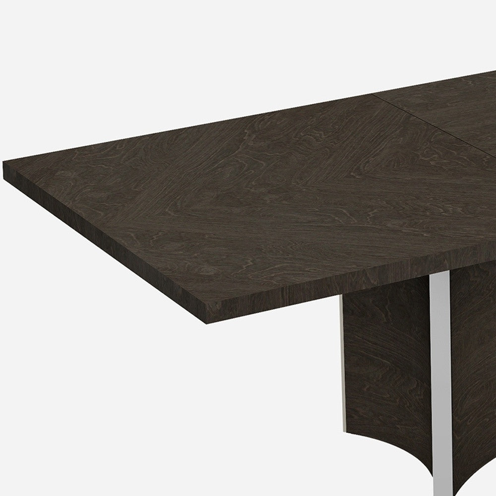 99" Gray Brown Solid Wood Dining Table - Homeroots - Flyclothing LLC