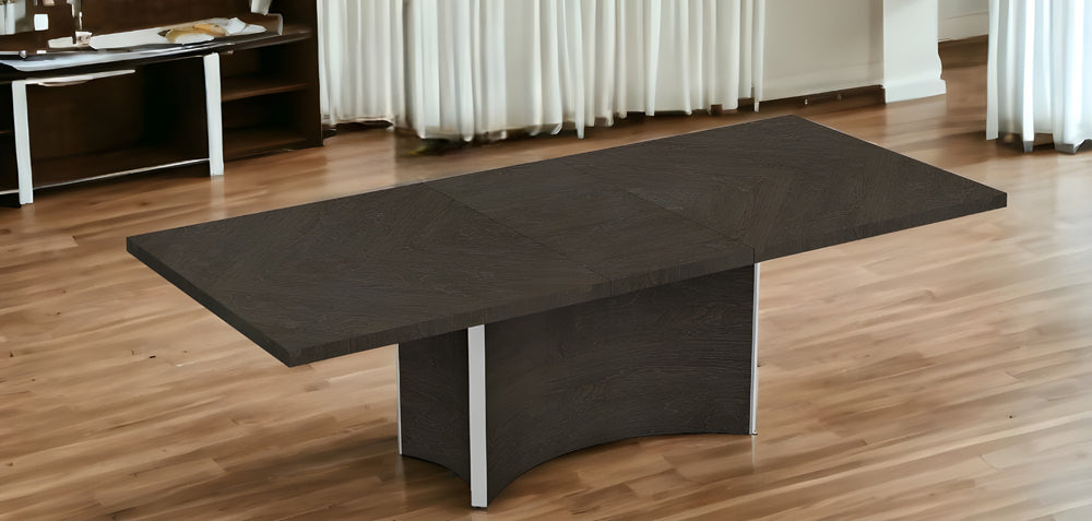 99" Gray Brown Solid Wood Dining Table - Homeroots - Flyclothing LLC