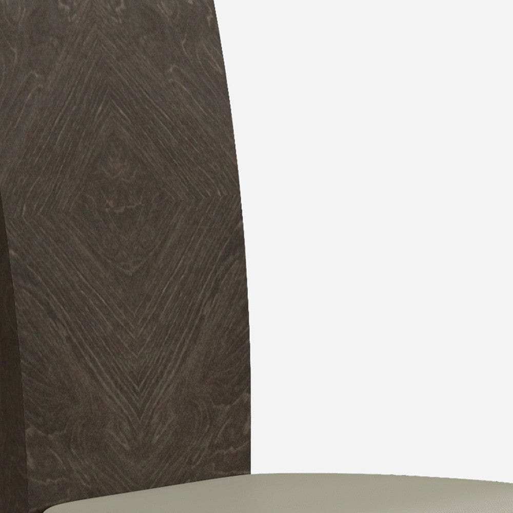 Set of Two Gray And Espresso Upholstered Dining Side Chairs - Homeroots - Flyclothing LLC
