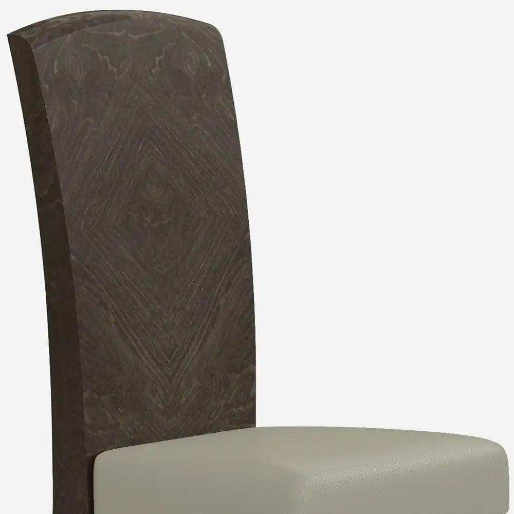 Set of Two Gray And Espresso Upholstered Dining Side Chairs - Homeroots - Flyclothing LLC