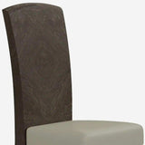 Set of Two Gray And Espresso Upholstered Dining Side Chairs - Homeroots - Flyclothing LLC
