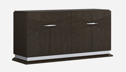 72" Gray Two Drawer Buffet Table Soft Close with Four Doors - Homeroots