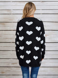 Angel Wings Heart Open Front Long Sleeve Cardigan - Trendsi - Flyclothing LLC