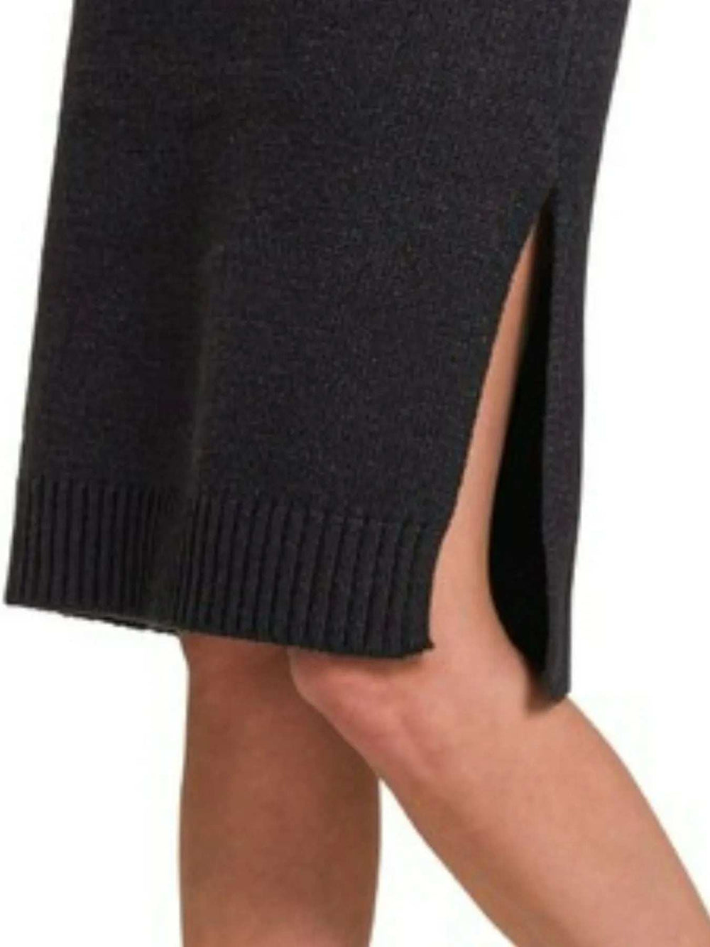 Zenana Turtle Neck Long Sleeve Midi Sweater Dress - Trendsi - Flyclothing LLC