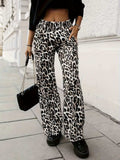 Full Size Animal Print Elastic Waist Pants - Trendsi - Flyclothing LLC