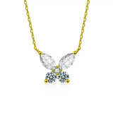 925 Sterling Silver Moissanite Butterfly Necklace - Trendsi - Flyclothing LLC