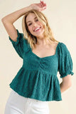 And The Why Lovely Textured and Smocked Top - Trendsi - Flyclothing LLC