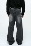 Watercolor Wide Leg Jeans with Pockets - Trendsi - Flyclothing LLC