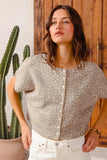 SO ME Leopard Print Button Front Sweater Cardigan - Trendsi - Flyclothing LLC