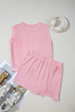 Mineral Wash Cotton Tank Top and Slit Skort Set - Trendsi - Flyclothing LLC