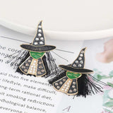 Witch Rhinestone Alloy Earrings - Trendsi - Flyclothing LLC