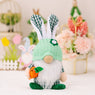 Easter Plaid Knitted Hat Faceless Doll with Rabbit Ears