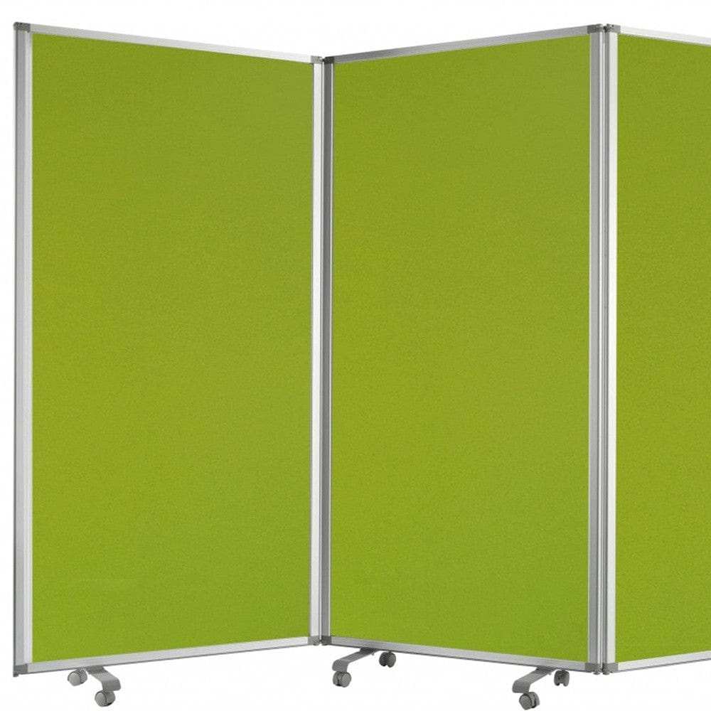 212 X 1 X 71 Green Metal 6 Panel Screen - Homeroots - Flyclothing LLC