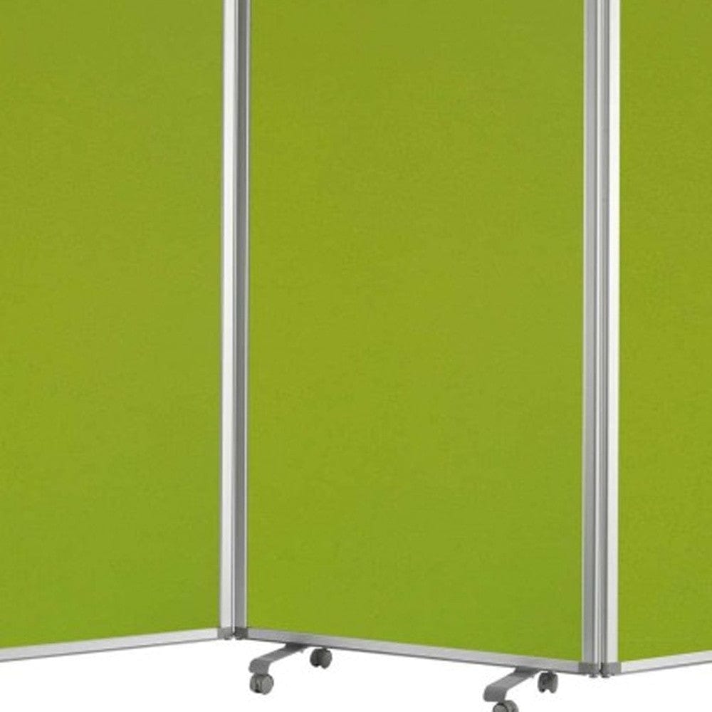 318" X 1" X 71" Green, Metal, 9 Panel, Screen - Homeroots