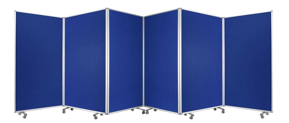 212 X 1 X 71 Blue Metal 6 Panel Screen - Homeroots - Flyclothing LLC
