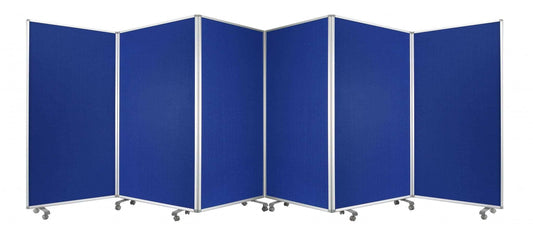 212 X 1 X 71 Blue Metal 6 Panel Screen - Homeroots - Flyclothing LLC