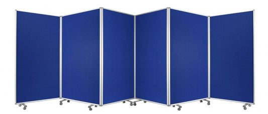 212 X 1 X 71 Blue Metal 6 Panel Screen - Homeroots - Flyclothing LLC