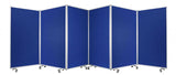 212 X 1 X 71 Blue Metal 6 Panel Screen - Homeroots - Flyclothing LLC