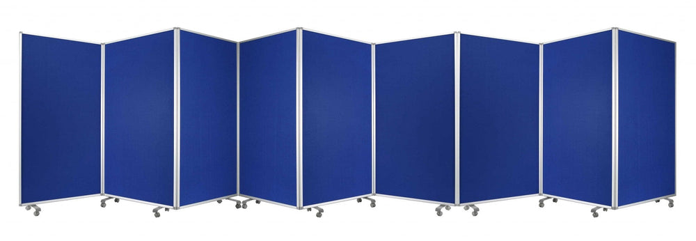 318" X 1" X 71" Blue, Metal, 9 Panel, Screen - Homeroots