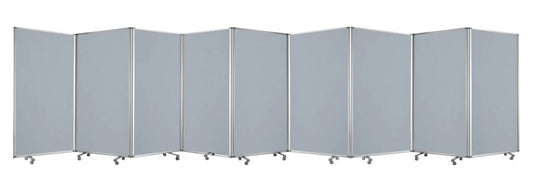 318" X 1" X 71" Metal, Grey, 9 Panel, Screen - Homeroots