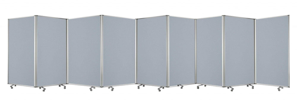 318" X 1" X 71" Metal, Grey, 9 Panel, Screen - Homeroots