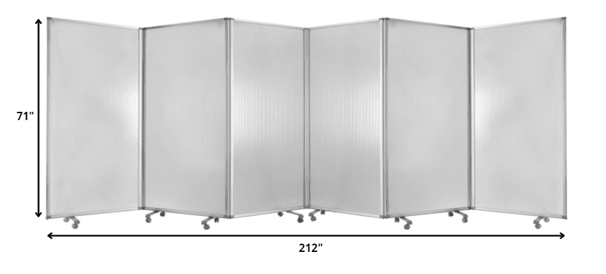 212 X 1 X 71 Clear Metal 6 Panel Resilient Screen - Homeroots - Flyclothing LLC