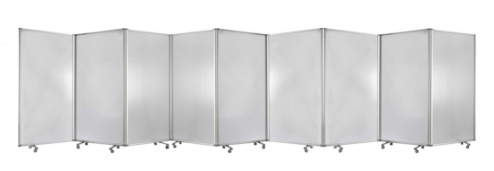 318" X 1" X 71" Clear Metal 9 Panel Resilient Screen - Homeroots