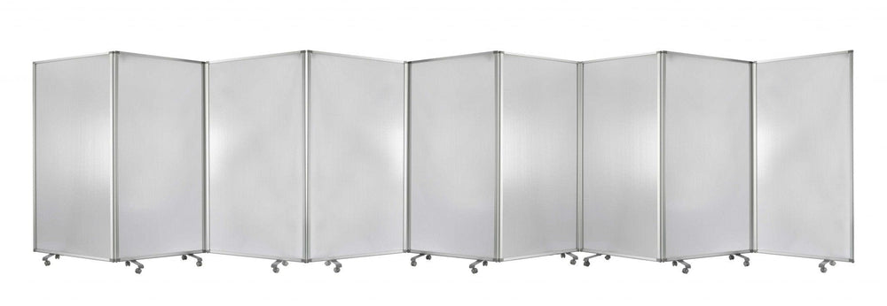 318" X 1" X 71" Clear Metal 9 Panel Resilient Screen - Homeroots