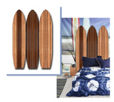 Warm Brown Long Board 3 Panel Room Divider Screen - Homeroots - Flyclothing LLC