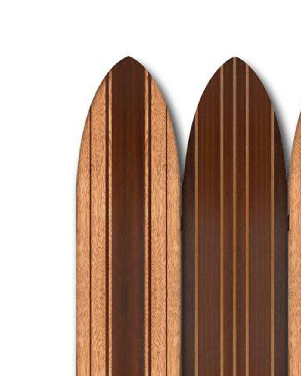 Warm Brown Long Board 3 Panel Room Divider Screen - Homeroots - Flyclothing LLC