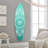76" X 18" X 1" Wood, Blue, Serenity Surfboard Wall Art - Homeroots
