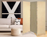Beige Upholstered 3 Panel Room Divider Screen - Homeroots - Flyclothing LLC