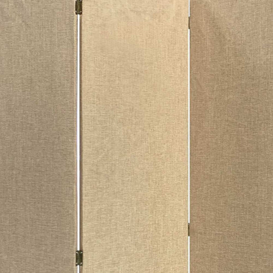 Beige Upholstered 3 Panel Room Divider Screen - Homeroots - Flyclothing LLC