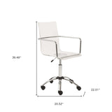 White Clear and Silver Adjustable Swivel Plastic Rolling Conference Office Chair - Homeroots - Flyclothing LLC