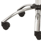 White Clear and Silver Adjustable Swivel Plastic Rolling Conference Office Chair - Homeroots - Flyclothing LLC