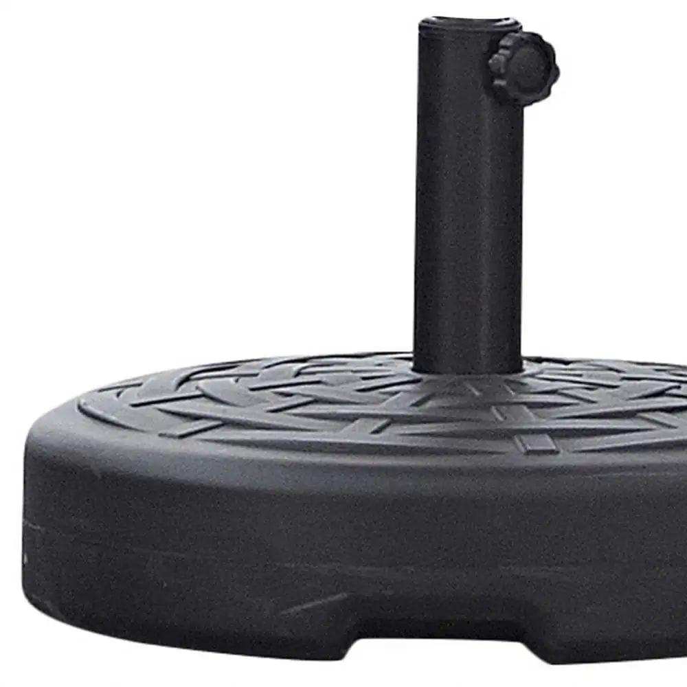 18 X 18 X 5 Black Water Injection Umbrella Base - Homeroots - Flyclothing LLC