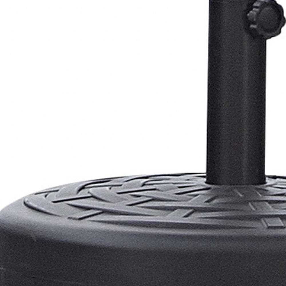 18 X 18 X 5 Black Water Injection Umbrella Base - Homeroots - Flyclothing LLC