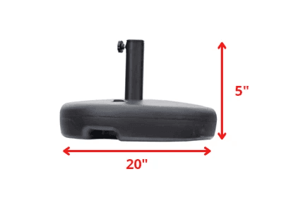 20 X 13 X 5 Black Water Injection Umbrella Base - Homeroots - Flyclothing LLC
