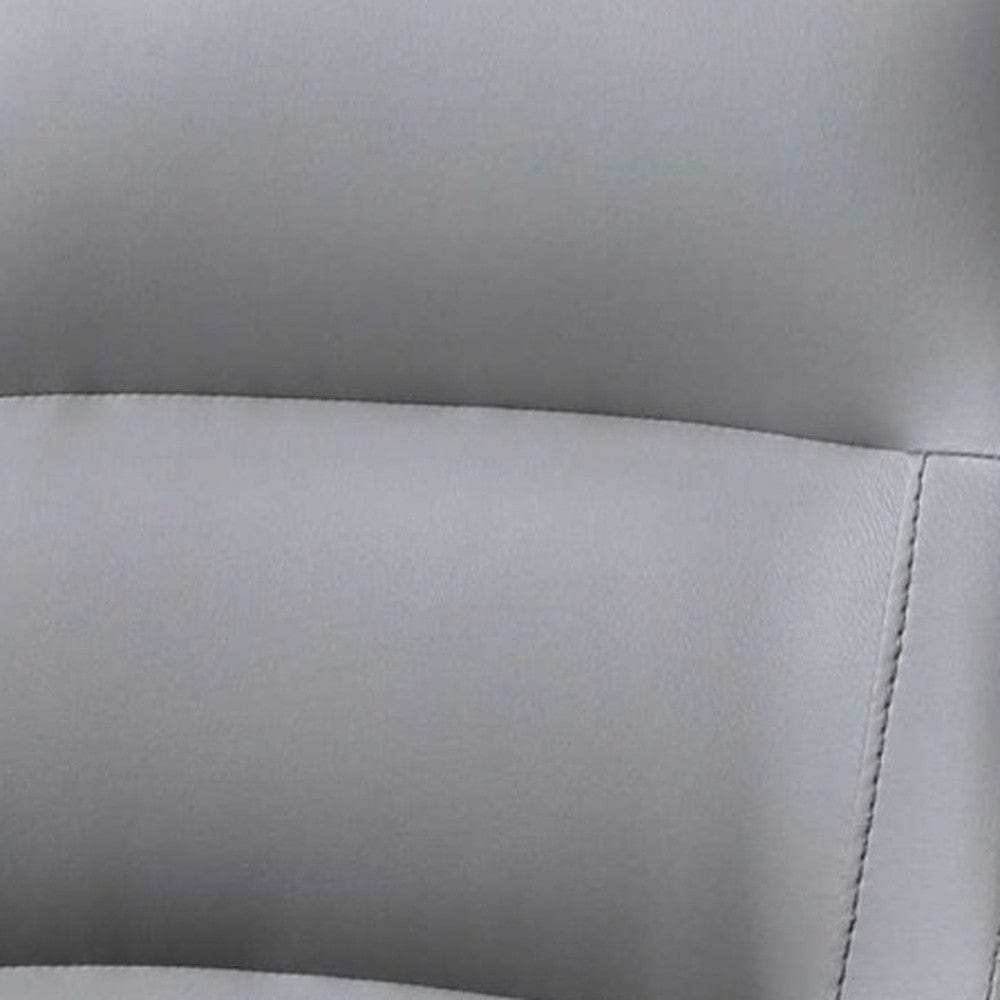 Set of Two Gray Upholstered Faux Leather Dining Side Chairs - Homeroots - Flyclothing LLC