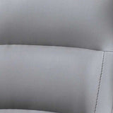 Set of Two Gray Upholstered Faux Leather Dining Side Chairs - Homeroots - Flyclothing LLC