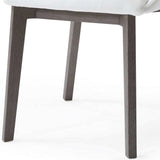 Set of Two White And Gray Upholstered Faux Leather Dining Side Chairs - Homeroots - Flyclothing LLC