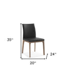 Set Of 2 Black Faux Leather Dining Chairs - Homeroots - Flyclothing LLC