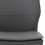 Set of Two Gray Slipcovered Upholstered Faux Leather Dining Side Chairs - Homeroots - Flyclothing LLC