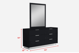 63 X 19 X 32 Gray Double Dresser - Homeroots - Flyclothing LLC