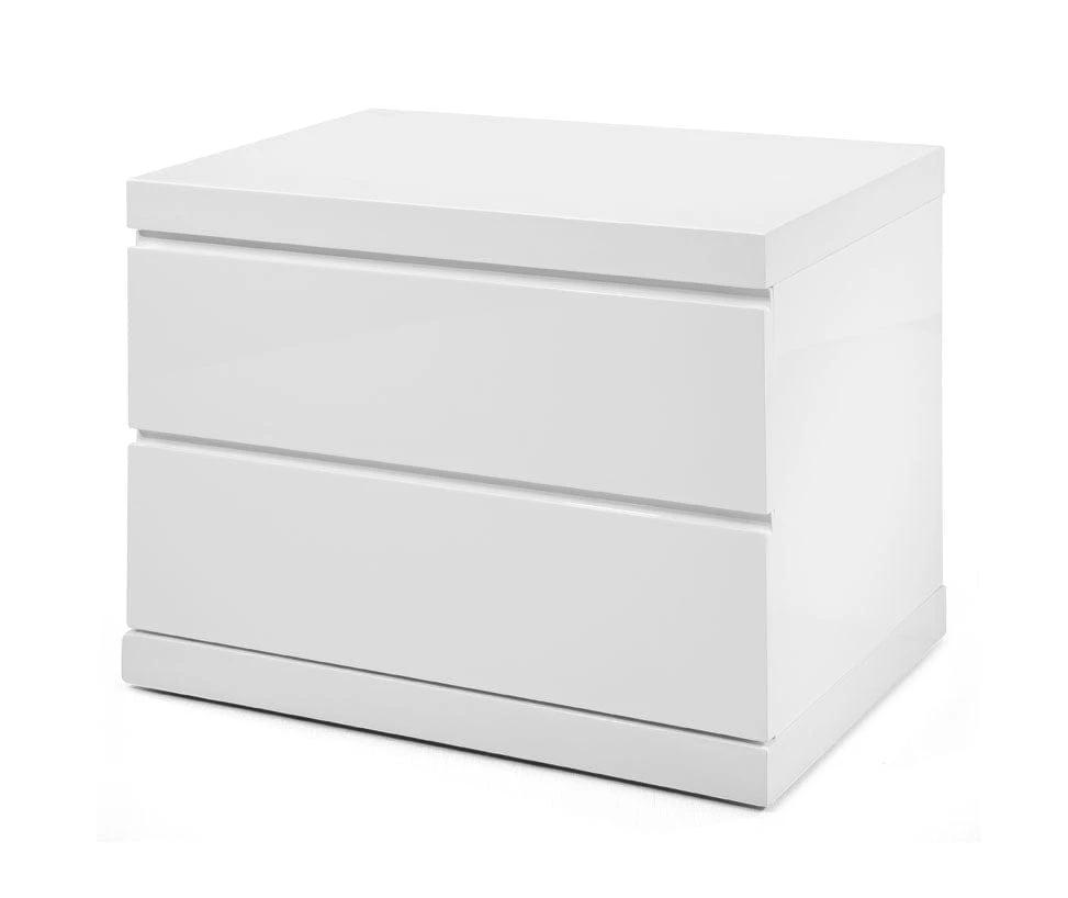 18" White Two Drawers Nightstand - Homeroots - Flyclothing LLC