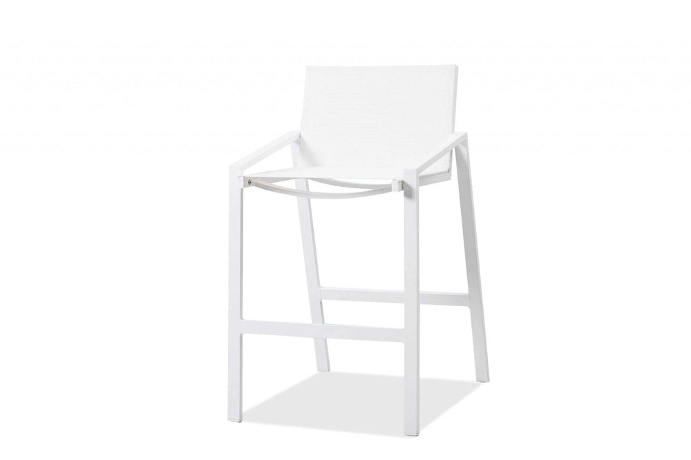 28" White Stainless Steel Counter Height Bar Chair - Homeroots - Flyclothing LLC
